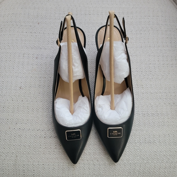 Coach Shoes - Coach Black Slingback Heels